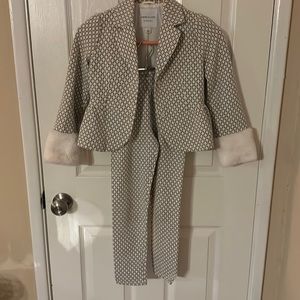 Janie and Jack girls suit. Leggings and jacket size 7